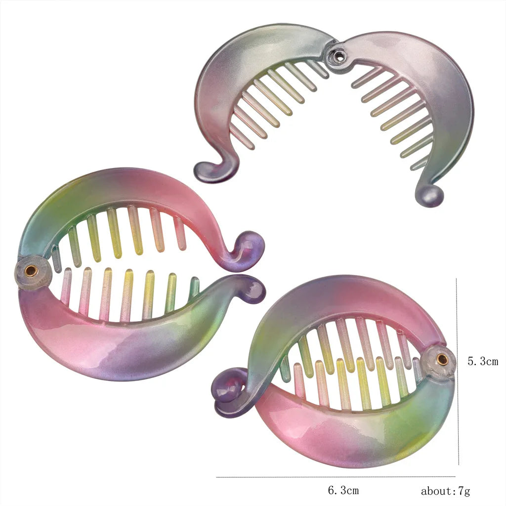 Fashion Women's Hairpin Resin Material Lentil Clip Banana Clip Hair Accessories