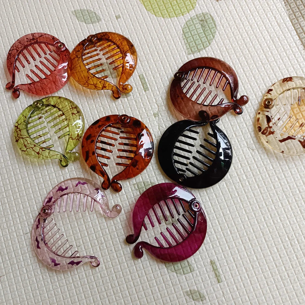 Fashion Women's Hairpin Resin Material Lentil Clip Banana Clip Hair Accessories